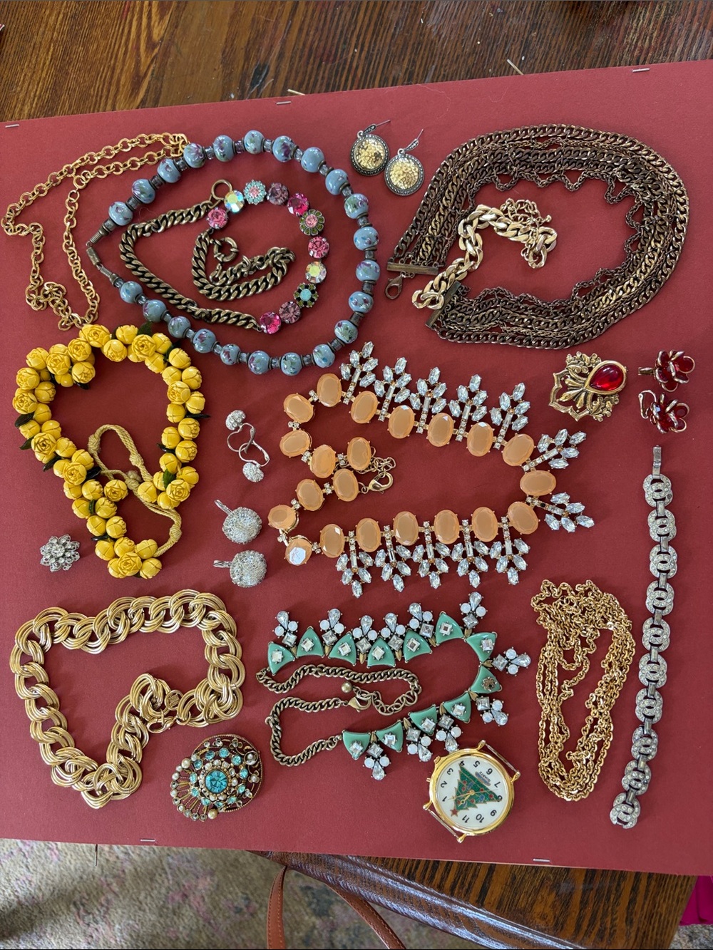Assorted Women’s Statement Necklace - Yellow, Blue, Green, Gold, Peach, Silver
